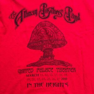 Allman Brothers Band Mushroom 2010 Concert T Shirt NYC Size L